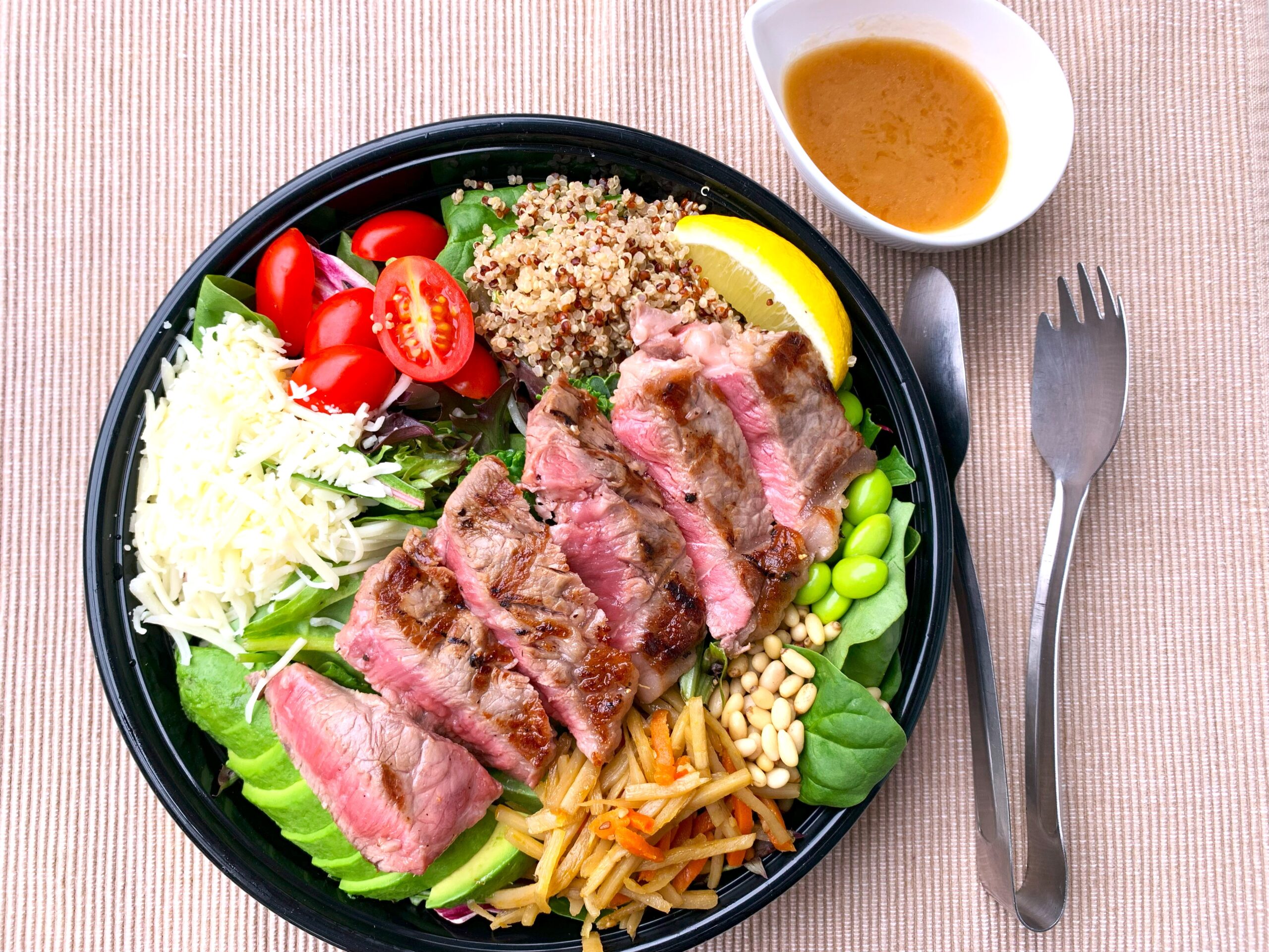 American Wagyu Striploin Steak Salad